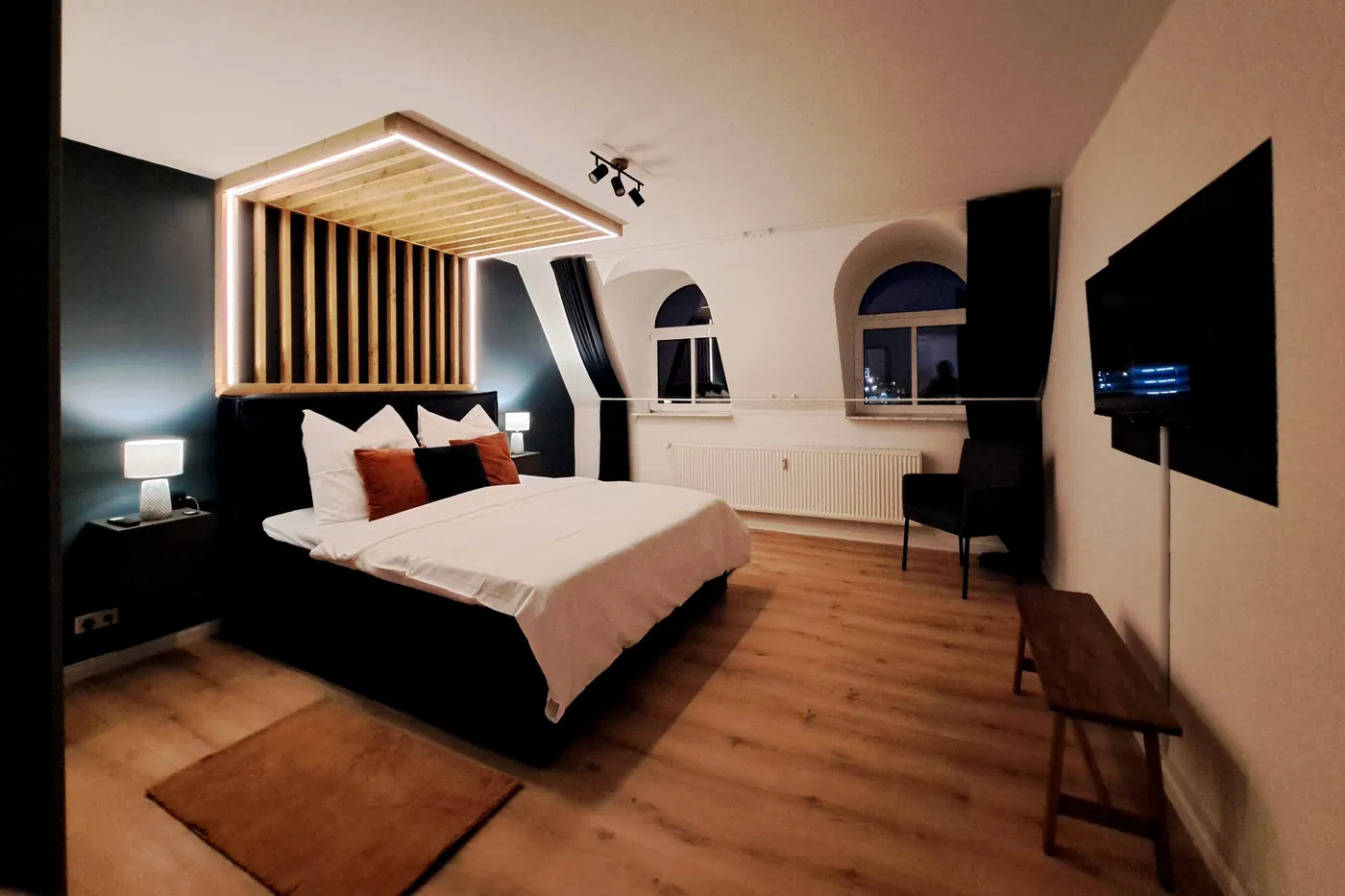 Livora Rooftop – Schlafzimmer mit Boxspringbett
